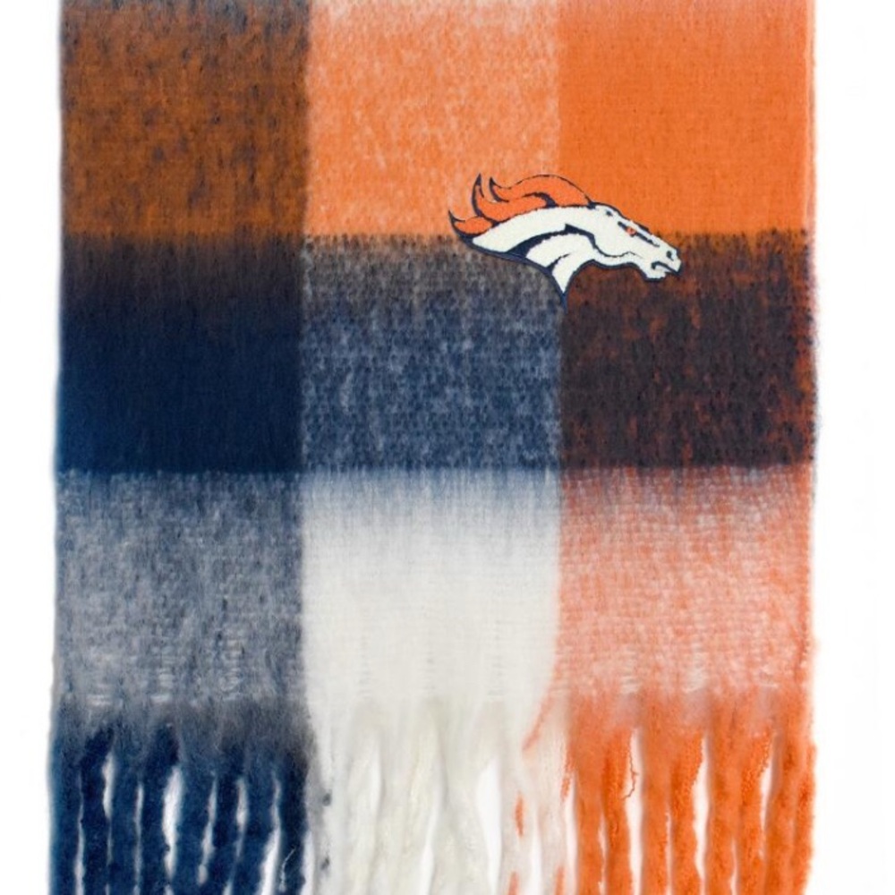 NFL Denver Broncos Moher large scarf blanket milti color.  NEW w/ Tags.